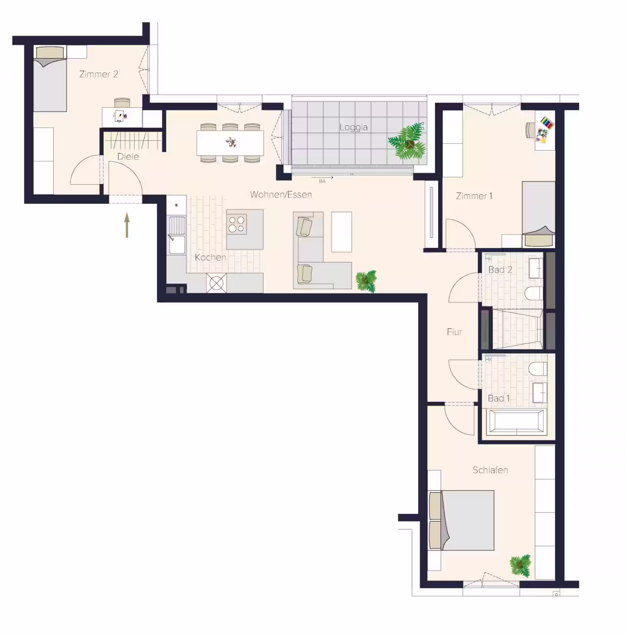 Grundriss WE 7.110